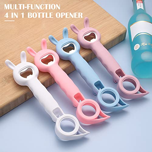 New 4 in 1 Bottle Opener, Multifunction 4 in 1 Bottle Jar Can Beer Opener,Multi Kitchen Tool for Jelly Jars, Wine, Beer and other, Bottle Opener for Seniors and Arthritic Hands…