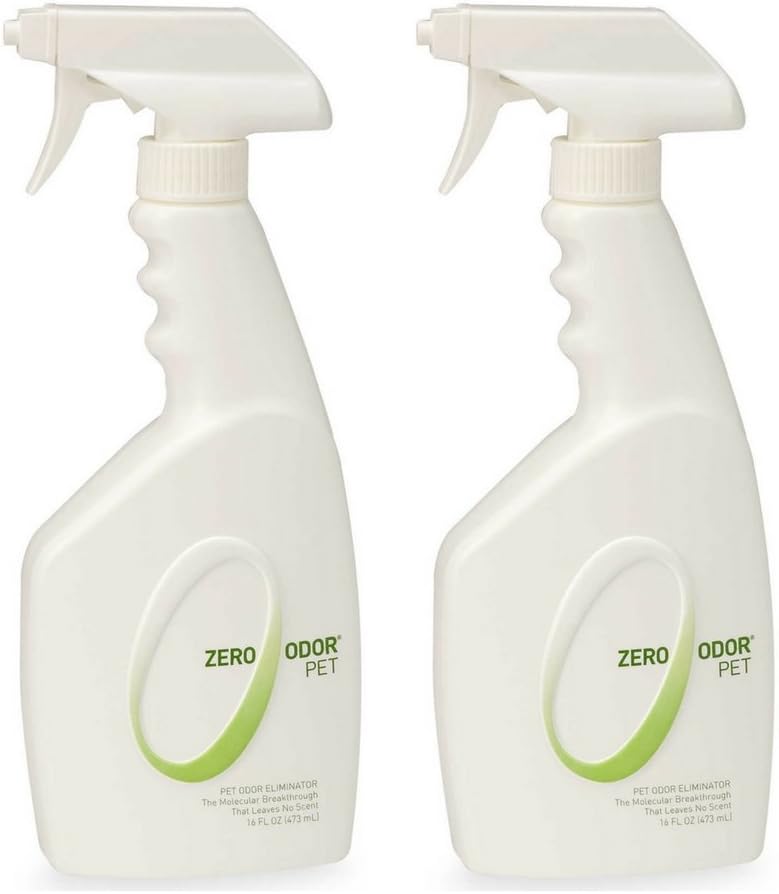 Zero Odor Pet Odor Eliminator, Trigger Spray, 16 ounces (2 pack)