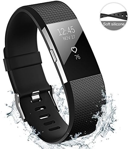 Hanlesi Fitbit Charge 2 Strap Replacement, Adjustable TPE Band Accessory Sport Fitness Wristband Accessories Non Original Wrist Strap for Fitbit Charge 2