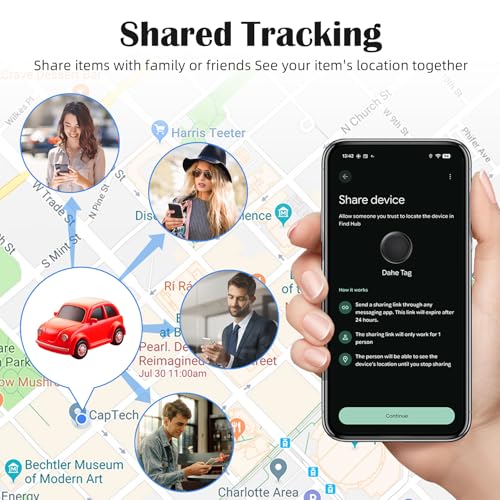 Car GPS Tracker, Bluetooth Locator Compatible for Android without ABO, Global Coverage Real Time Magnetic Track GPS, Hidden Android Air Tracker for Car and Motorcycle