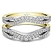 Sterling Silver Double Infinity Wedding Ring Guard Enhancer with Cubic Zirconia (0.49 ct. tw.)