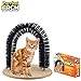 Purrfect Arch Deluxe Self Grooming and Massaging Cat Toy- Arch Brush Helps Reduce Shedding & Scratching To Keep Your Home Fur Free, Grey (PR011106)