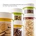 Home and Above 5 Piece Vacuum Food Container Set in Rotating Carousel with Vacuum Pump, Seals in Freshness, Saves Chips, Cookies and More for Weeks, Saves Space, Organizes Kitchen Clutter