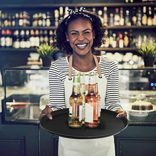 TOPZEA 3 Pack Large Restaurant Serving Tray, 16 Inch Plastic Round