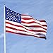 HYT American Flag 3x5 ft, Long Lasting Durable Polyester U.S. Flag UV Protected for Outdoor Use - Embroidered Stars, Sewn Stripes and Brass Grommets Strengthened