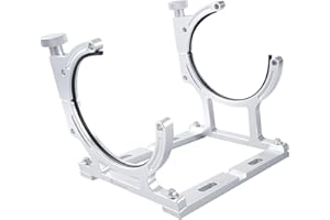 Bevinsee 7" Nitrous Oxide Nos Single Bottle Holder Bracket Billet Aluminum for 10-15 pounds Nitrous Oxide Bottle, Silver