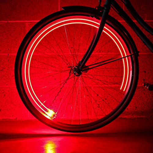 Monkey Light A15 Automatic Bicycle Wheel Light, Multicolor LED Lights for Bicycle Wheels, Attaches to Bike Spokes Near The Tire. Colors Change with Your Speed, Ultra-Durable and Waterproof. 4 LEDs - Thumbnail 2