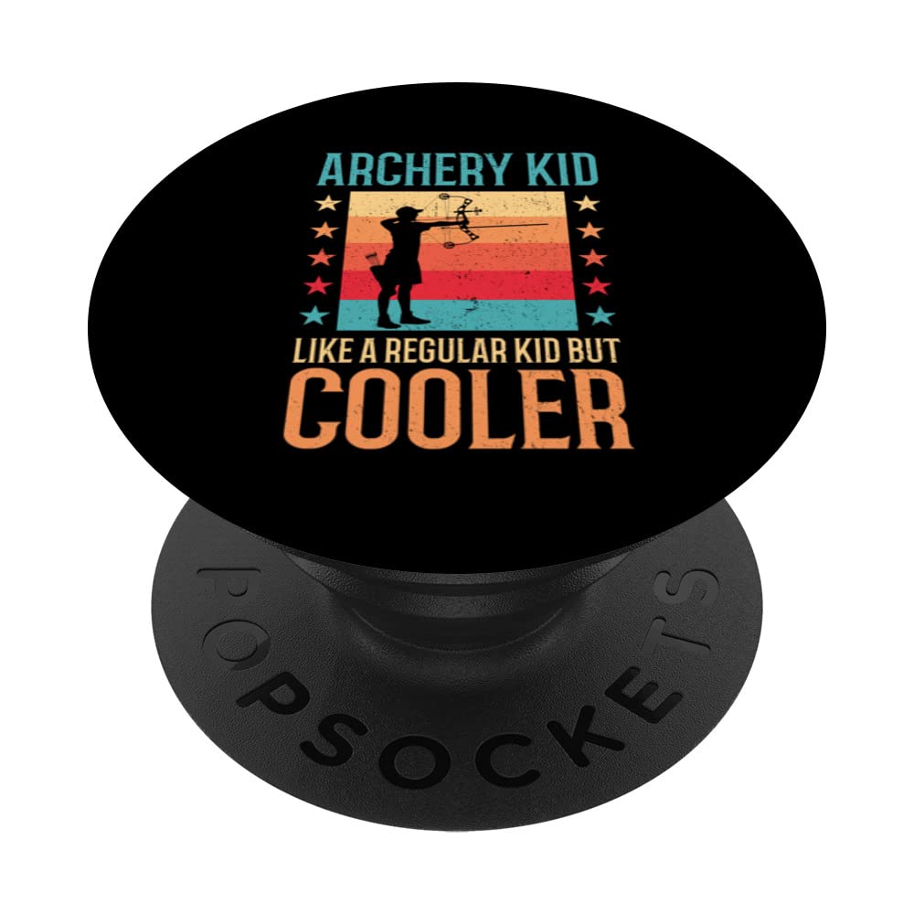Archery Kid Target Arrows Archer Arrow Bow Sport Boys Cool PopSockets Swappable PopGrip