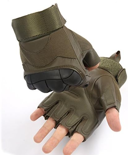 AIMAKE Military Fingerless Light Assault Gloves Tactical Fingerless Half Finger Gloves