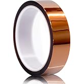 MYJOR Heat Resistant Tape, Kapton Tape for Masking, Soldering, Protecting Circuit Board, Cellphone Data line and Battery 1"(2