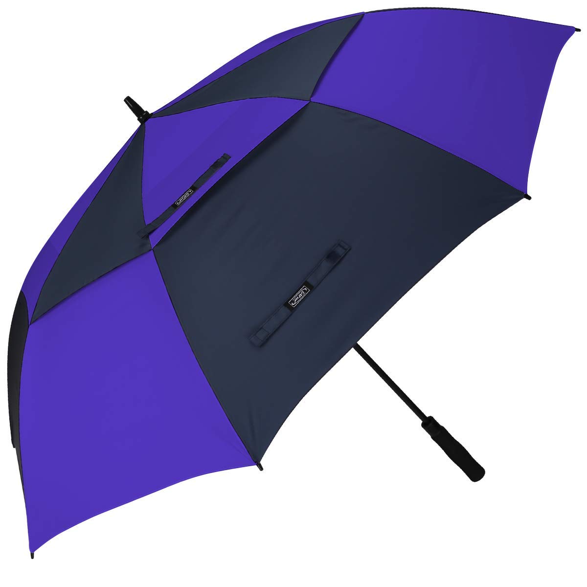 G4Free 55/63/69/72/80 Inch Golf Umbrella Windproof Double Canopy Extra Large Oversize Automatic Open Waterproof Umbrellas(Dark Blue and Sapphire, 69 inch)