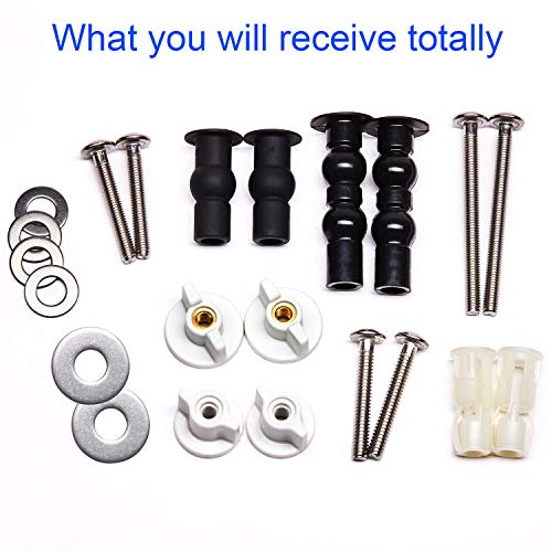 Universal Toilet Seats Screws and Bolts Metal - Toilet Seat Hinges Bolt Screw Nuts Top Mount Seat Hardware for Toilet and Toilet Seat Replacement Parts Kit(3 Various Choice - 3 Solution)
