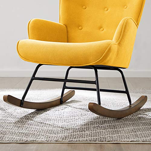 Tribesigns Rocking Chair, Solid Wood Nursery Chair for Babies Room