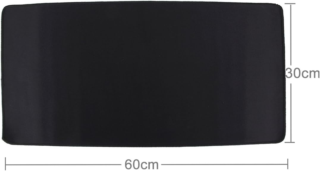 Computers Mouse Pads Extended Large Solid Black Color Gaming and Office Keyboard Mouse Pad, Size: 60cm x 30cm Computers Accessories