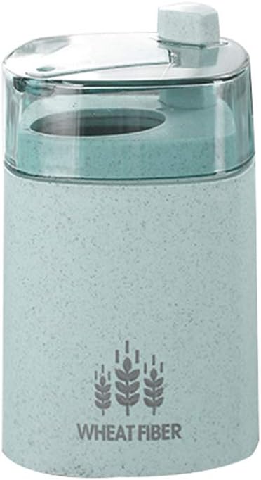 Bodhi2000 Wheat Straw Automatic Toothpick Holder Box Storage Dispenser for Home Restaurant Kitchen Supplies Blue