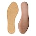 Cotton Flat Shoe Insert for Sandals & Sockless Shoes, Comfortable Shoe Insoles with Sweat-Absorbent Natural Fiber & Non-Slip Silicone Grip, Narrow-Cut Shoe Inserts for Women, Brown, Size 40 - SoxsolS