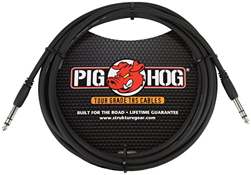 Pig Hog PTRS10 1/4 inch TRS Cable, 10 ft