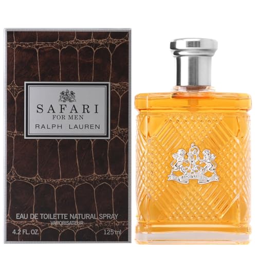 RALPH LAUREN FRAGRANCES Safari - Eau de Toilette - Men's Cologne - Woody & Fresh - With Eucalyptus, Lavender, and Vetiver - Medium Intensity - 4.2 Fl Oz