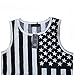 F.C.Men American Flag Print Wave Tank Top