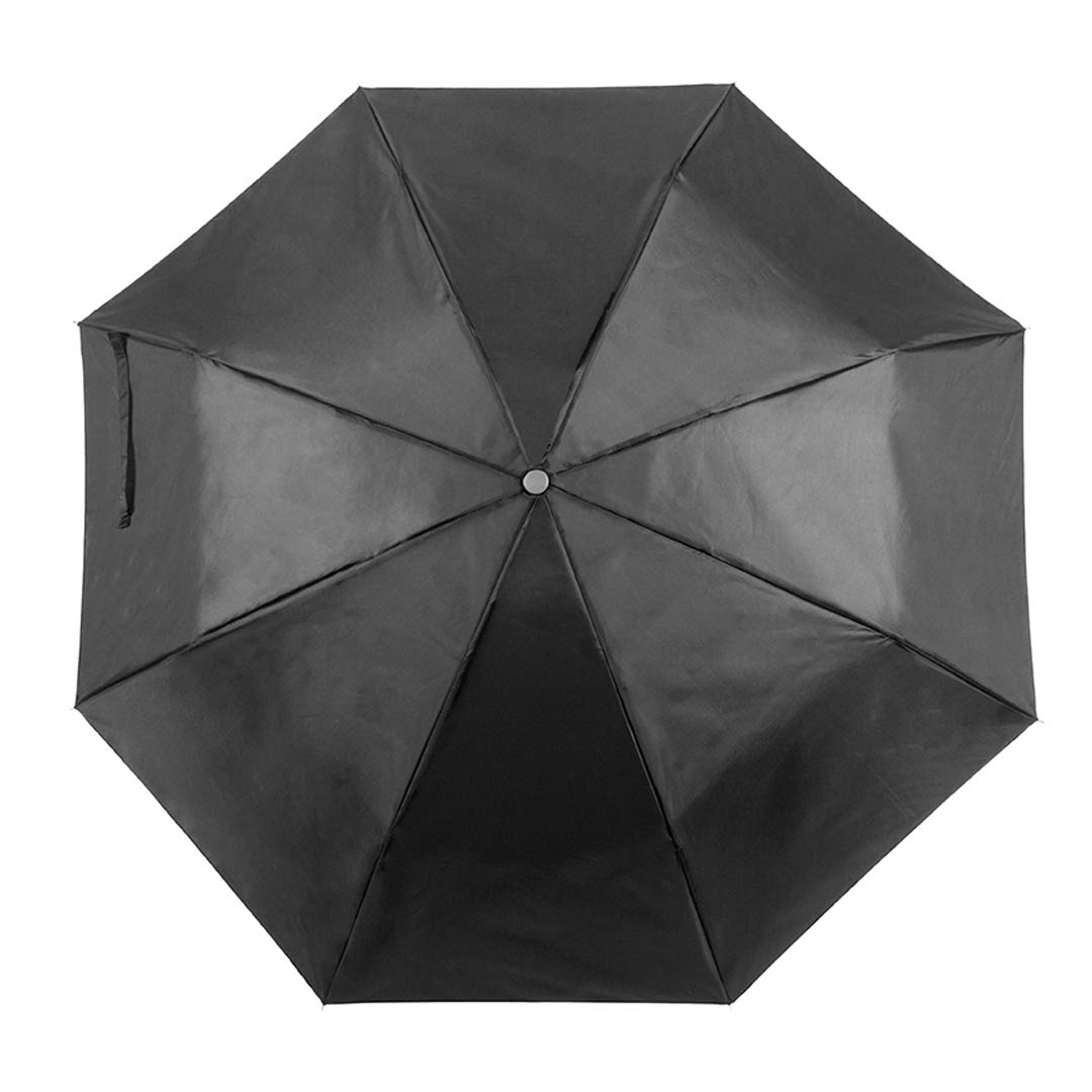 eBuyGB Unisex's Mini Folding Compact Pocket Umbrella Manual Opening Telescopic Wedding Lightweight Brolly with Carry Handle Strap and Colour Matchin Protective Sleeve, Black, 41"