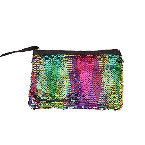 image for Sequin Makeup Bag Reversible Cosmetic Bag, Winmany Fashion Women Handb