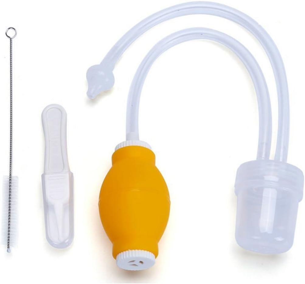 ZLMBAGUK BABY Nasal Aspirator - Food Grade Snot Sucker,Anti-backflow,BPA-free,Safety for Infant Nasal Congestion. Remove Mucus Gently with Super Soft Silicone Tip & Effective Suction Bulb - Baby Healthcare Kit