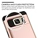 Galaxy S7 Edge Case, CaseTop [Easy 2 Card Access] Sliding Back Door Card Holder Wallet Case - Hybrid TPU PC Cover - for Samsung Galaxy S7 Edge, Rose Gold