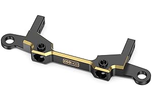 COOWOO Brass RC Rear Bumper Mount Upgrade Part for 1/10 SCX10 III RC Trucks - Black Coated