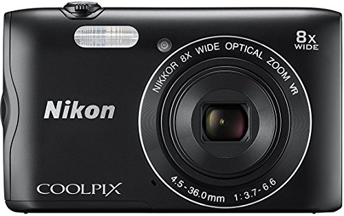 Nikon Coolpix A300 Wi-Fi Digital Camera (Black) with 32GB Card + Case + Accessory Kit