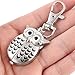 uxcell Mini Key Ring owl Quartz Watch Clock- Silver