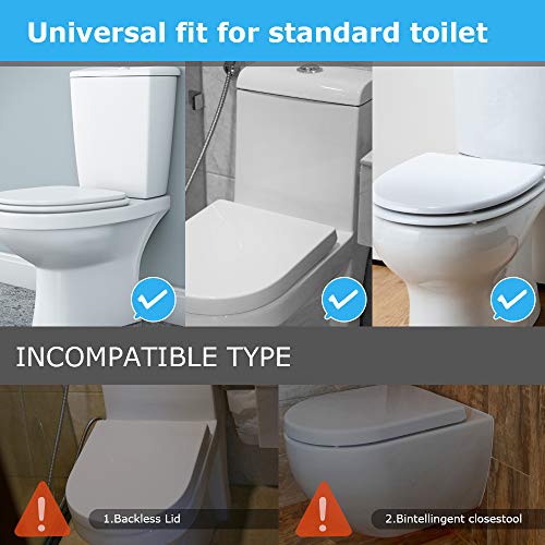 Baby Toilet Lock Proof, No Tools Needed Easy Installation with Adhesive Design for The Toilet Seat Lid, 2pcs Toddlers Toilet Locks with 2pcs Straps