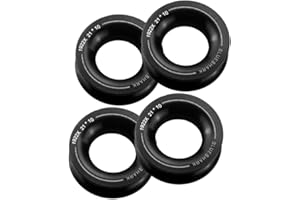Blueshark Blue Shark: Premium Low-Friction Rings, 21mm x 10mm, (4-Pack), Black