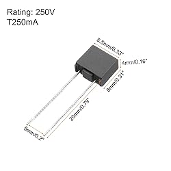 uxcell 30Pcs DIP Mounted Miniature Square Slow Blow