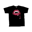 Vampire Lips T-Shirt Blood & Fangs Design-Xxl