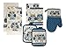 Mainstay Owl 7 Piece Kitchen Towels, Pot Holders, Oven Mitt, and Dish Cloths Set
