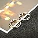 FIBO STEEL 2 Pcs Stainless Steel Triple Interlocked Wedding Ring for Men Women Rolling Thumb Ring Stackable Size 5-12