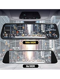Spedal M9 E Mirror Dash Cam Cámara de vista trasera con lente Starvis Sony, Full HD Dual Impermeable 1080P Espejo retrovisor frontal y retrovisor, Pantalla táctil completa de 9.66 ", Sensor G, WDR y Visión nocturna
