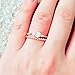 Gieschen Jewelers 'Radiant' 14K Gold-Plated (Rose/White/Yellow) Three-Stone CZ Crystal Ring