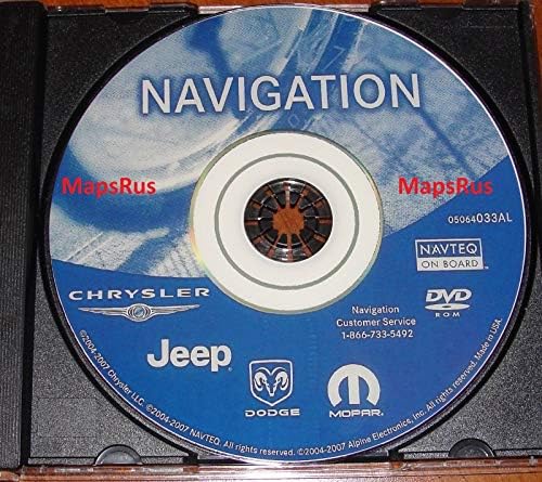 Chrysler Dodge Jeep REC RB1 GPS Navigation Map Update DVD Disc - ver 05064033AL
