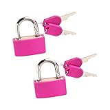 UUYYEO 2 Pcs 42mm Large Hot Pink Padlocks with