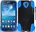 For Samsung Galaxy Mega 6.3 Double Layer Hybrid Stand Cover Case with ApexGears Stylus Pen (Black Blue)