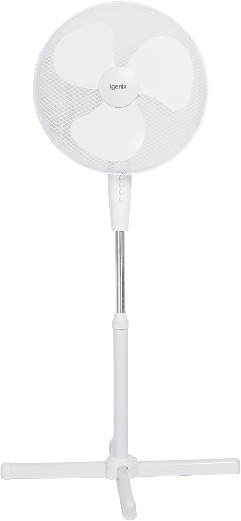 Igenix DF1655 16 Inch Pedestal Fan Quiet 3-Speed Oscillating Stand Fan 40W White