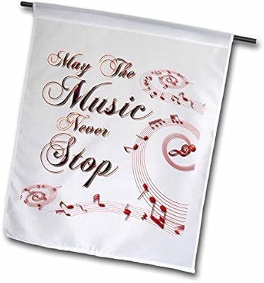 Anne Marie Baugh Wenyige16 Frasi May The Music Never Stop Con Note Musicali Rosse 30 5 X 45 7 Cm Decorativo Double Sided Garden Flag Amazon It Casa E Cucina