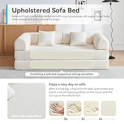 QQR Convertible Folding Mattress Couch, 5-in-1