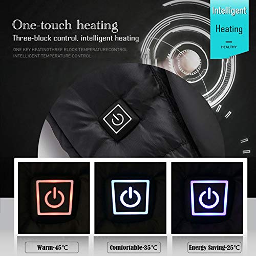 HEcSHENG Beheizte Weste USB elektrische Heizung Smart Thermostat Heizung 3 Stufen Einstellbare Temperatur Zone 8 Fieber… – Bild 3