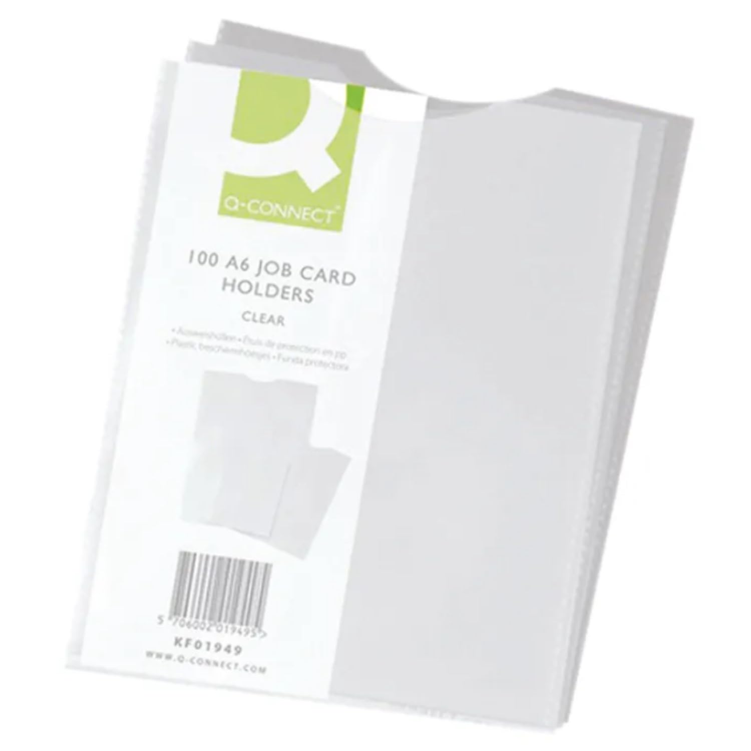 Q-Connect Card Holder Polypropylene A6 (Pack of 100) KF01949