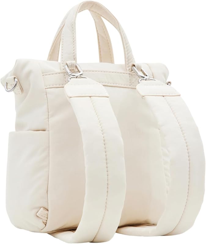 Borsa da donna modello BOLS_Basic in nylon, colore bianco, bianco, Taglia unica