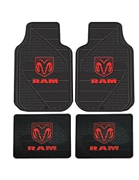 Dodge Ram set de alfombras con logo superior, 4 piezas
