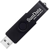 SunData 16GB USB 2.0 Flash Drive 2 Pack Swivel Design Pen Drive Black Gold view 2