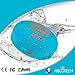 Abco Tech Water Resistant Wireless Bluetooth Shower Speaker with Suction Cup and Hands-Free Speakerphone, Aqua